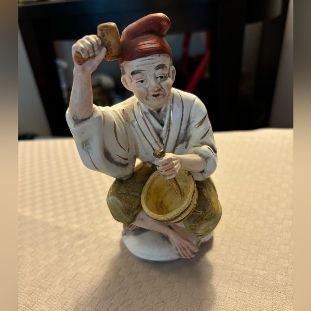 Vintage Japanese Man Porcelain Figurine Japan